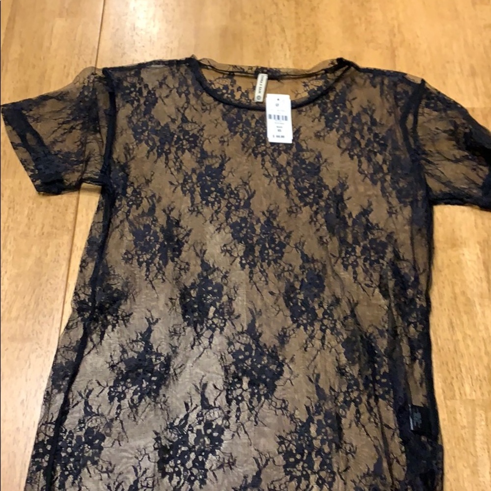 Emma and Sam See through Lace Tee Shirt